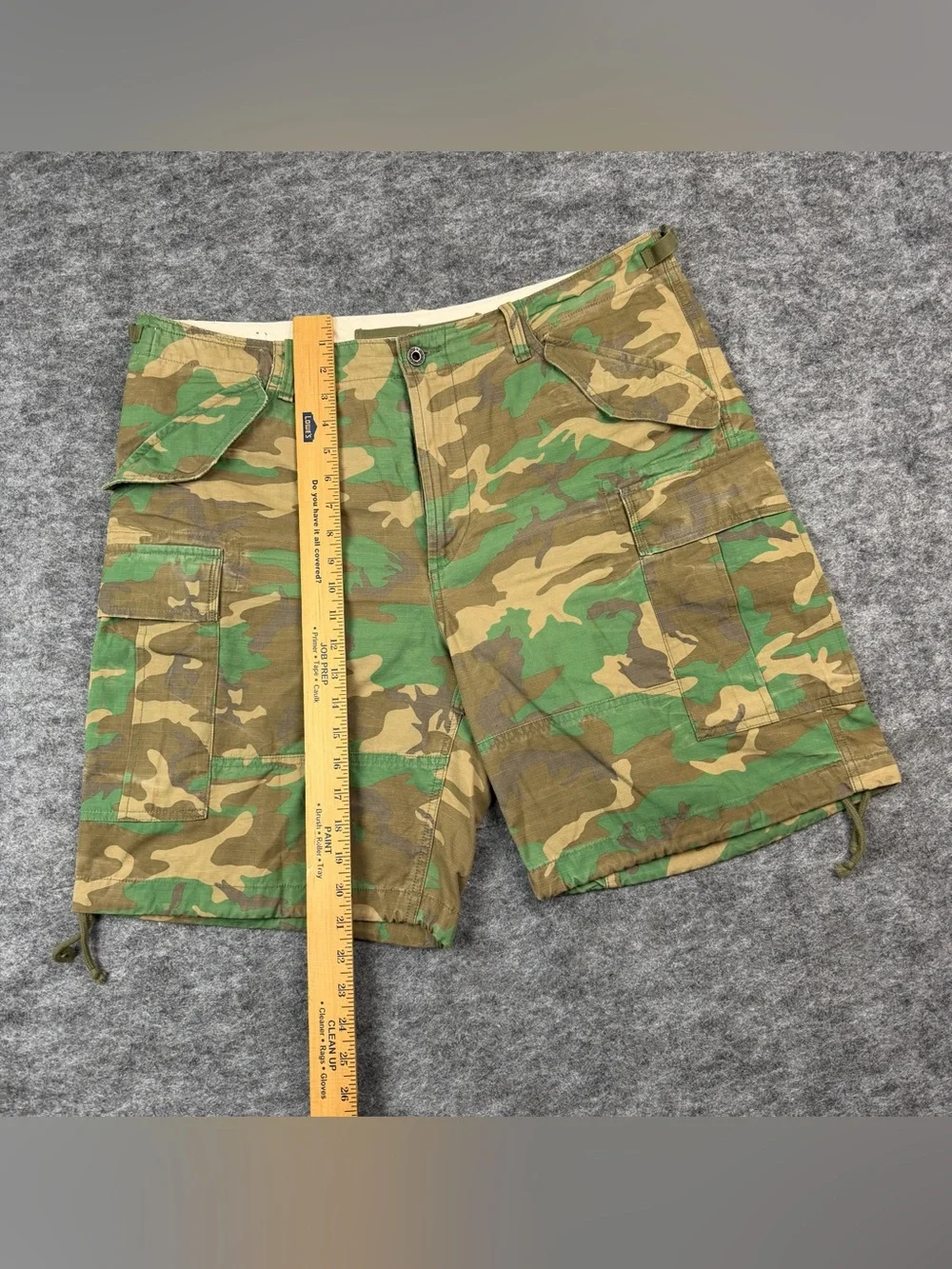 Polo by Ralph Lauren Men's Camouflage Cargo Shorts Size 36 (Zipper Not Working)